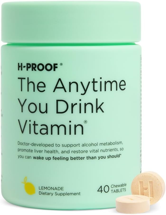 H-PROOF The Anytime You Drink Vitamin, Liver Health & Immunity Support with