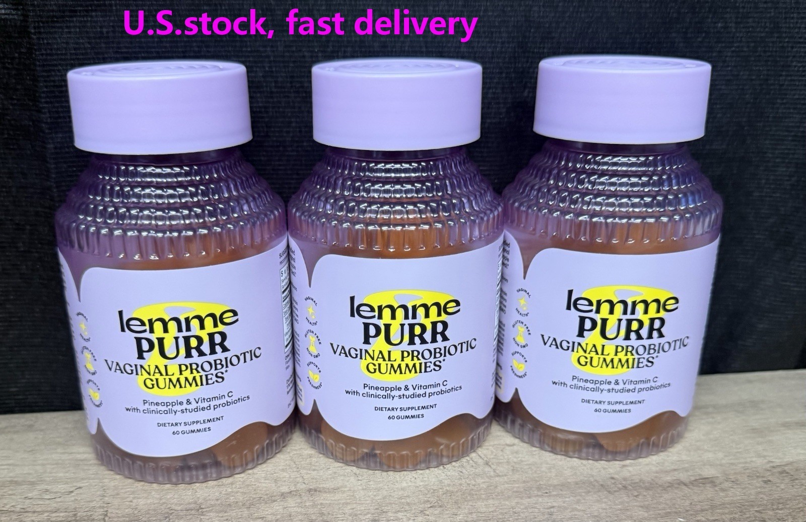 (3) Purr Vaginal Probiotic Gummies for Women – Balanced pH, Healthy Odor 11/26