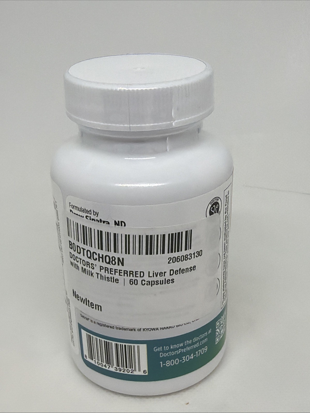 Doctors’ Preferred Liver Defense with Milk Thistle 60 Capsules Support 03/2028