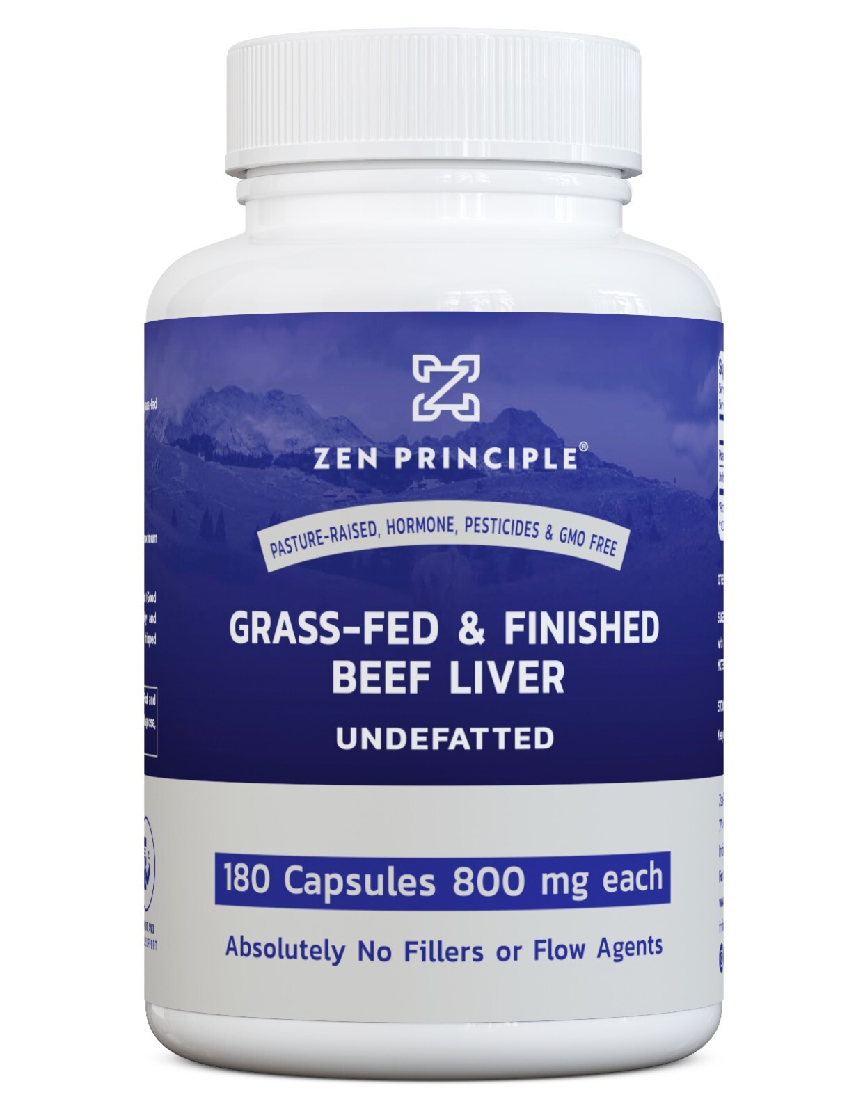 Ultra-Pure Desiccated Beef Liver Capsules, Grass-Fed, Cows. No GMO or Hormones.