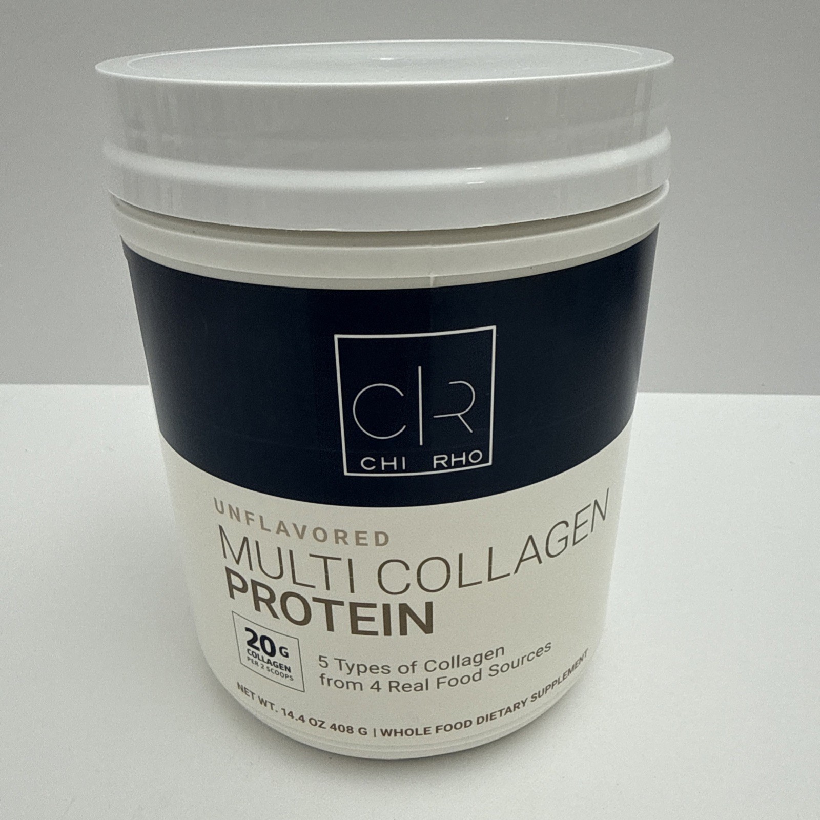 CHI RHO Multi Collagen Protein Unflavored 20g per serving 14.4 oz exp: 11/2027