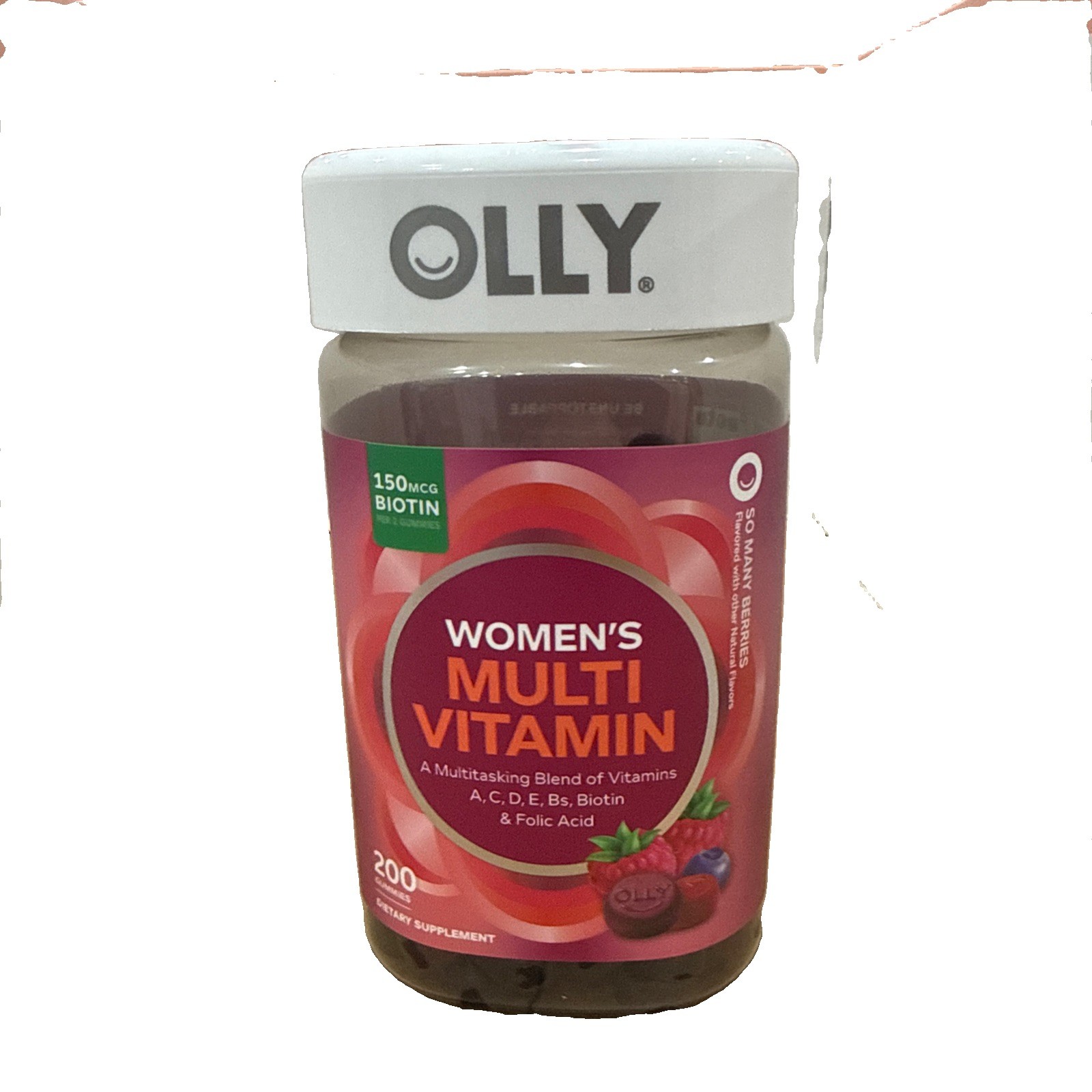 Olly Women’s Multi Vitamin Biotin Folic Acid Blissful Berry 200 gummies exp:5/27