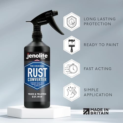 JENOLITE Rust Converter Trigger Spray for Metal 500 ml (16.9 fl oz) All In One F