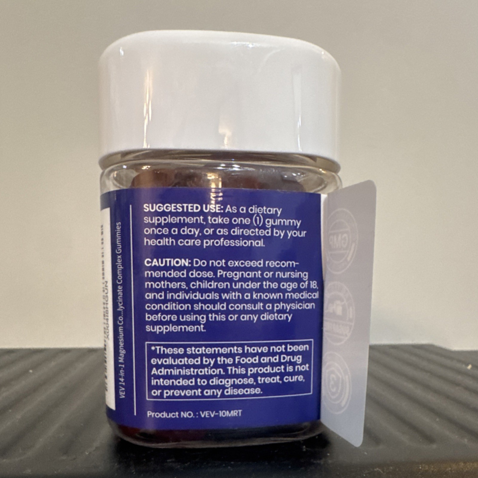 VEV DeepCalm Magnesium Complex Gummies Sugar Free 90ct D3 Ashwagandha Sleep