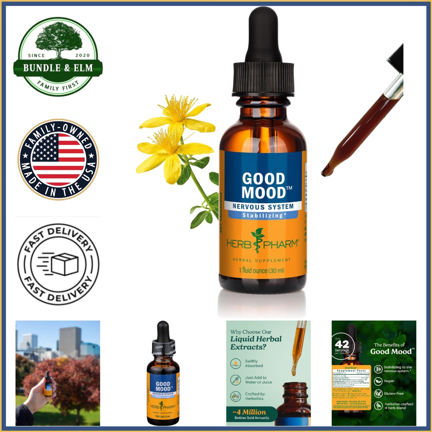 Mood Support Supplement with St. John’s Wort & Organic Ashwagandha Tincture