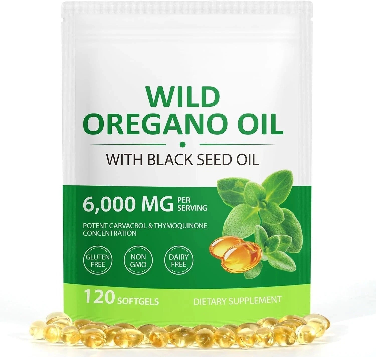 Resilia Oil Of Oregano With Black Seed Oil 6,000MG