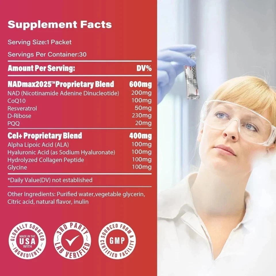 Resveratrol Nicotinamide & Supplement NEW 30pcs,Premium NAD+ zooone- Riboside