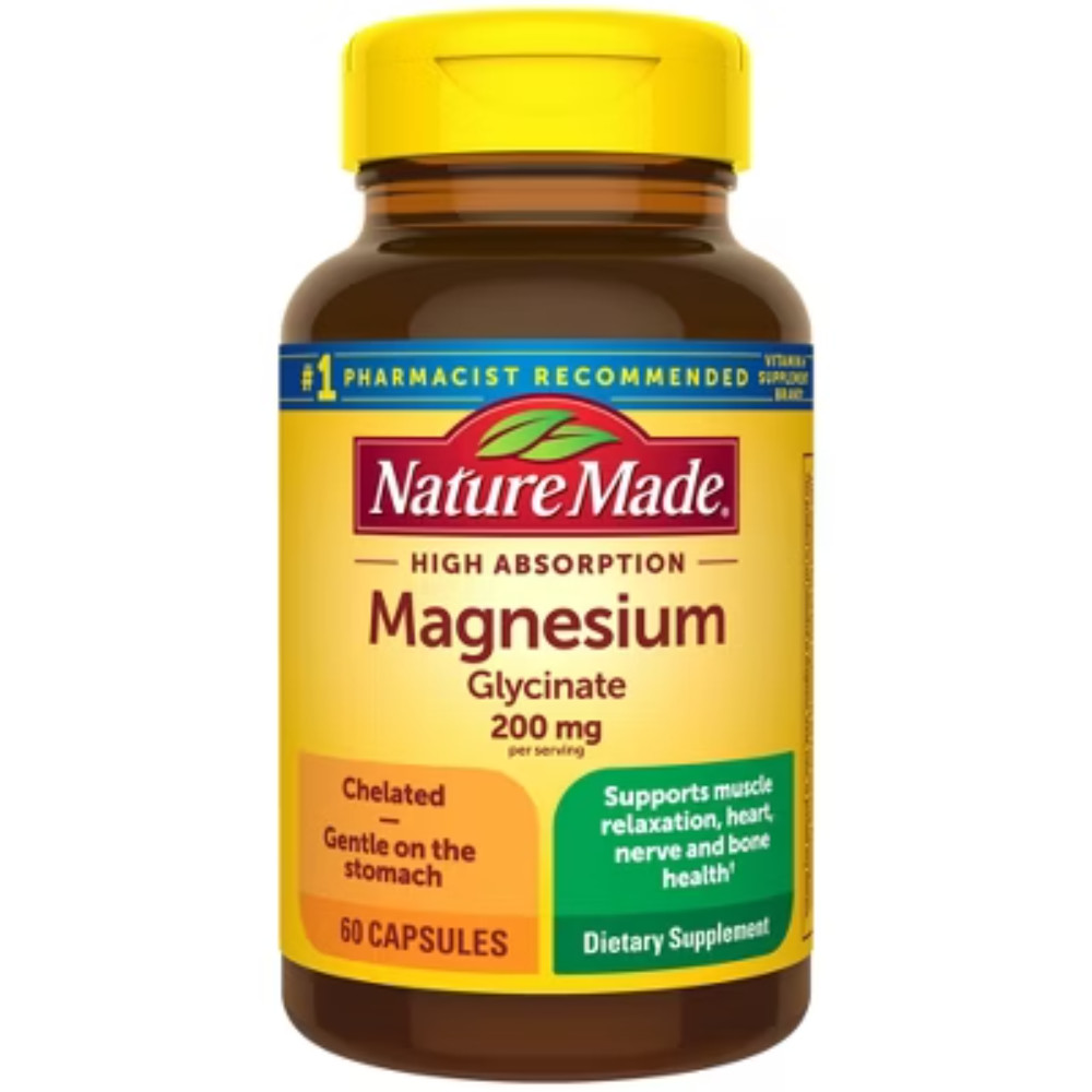 Nature Made High Absorption Magnesium Glycinate 200 mg – 60ct