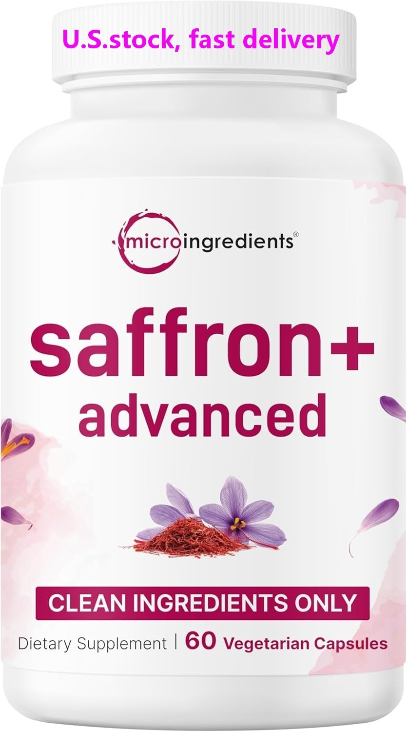 Micro Ingredients Saffron+ Advanced Supplements, 60 Veggie Capsules ?C 10-in-1