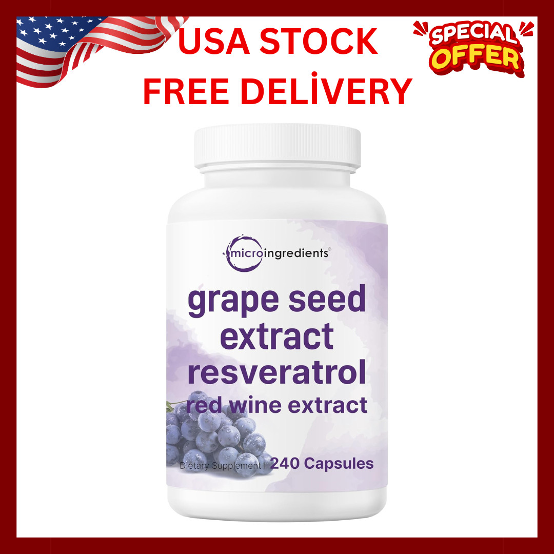 Grape Seed Extract 36,000mg Equivalent, 240 Capsules | Antioxidant Blend with Re