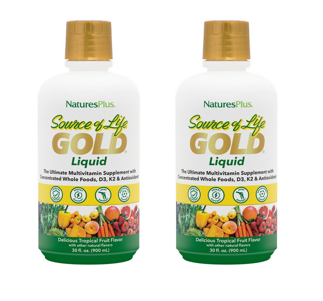 Nature’s Plus Source of Life GOLD Liquid Tropical Fruit 30 ounces (2 PACK)
