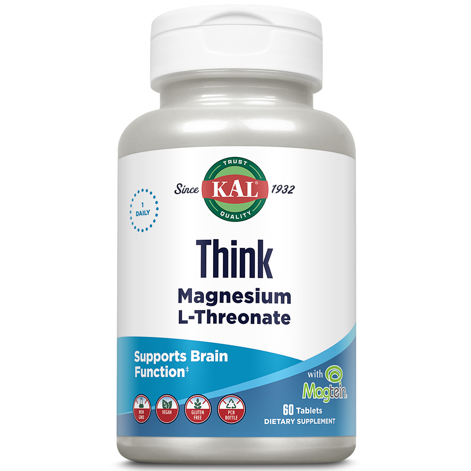 KAL Think Magnesium L-Threonate 2000 mg | 60 Tablets