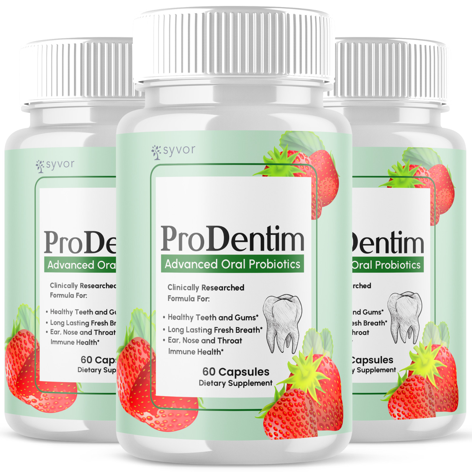 (3 Pack) Prodentim Oral Probiotic Support for Healthy Teeth & Gums 180 Capsules