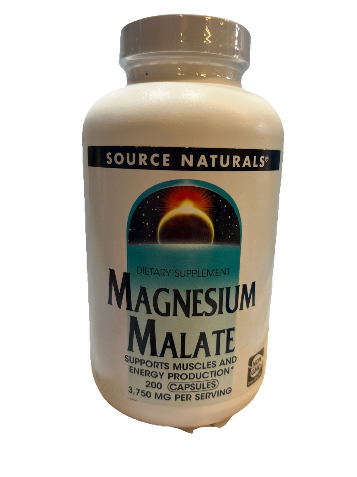 Source Naturals Magnesium Malate 625 mg 200 Capsules Dairy-Free, Egg-Free,