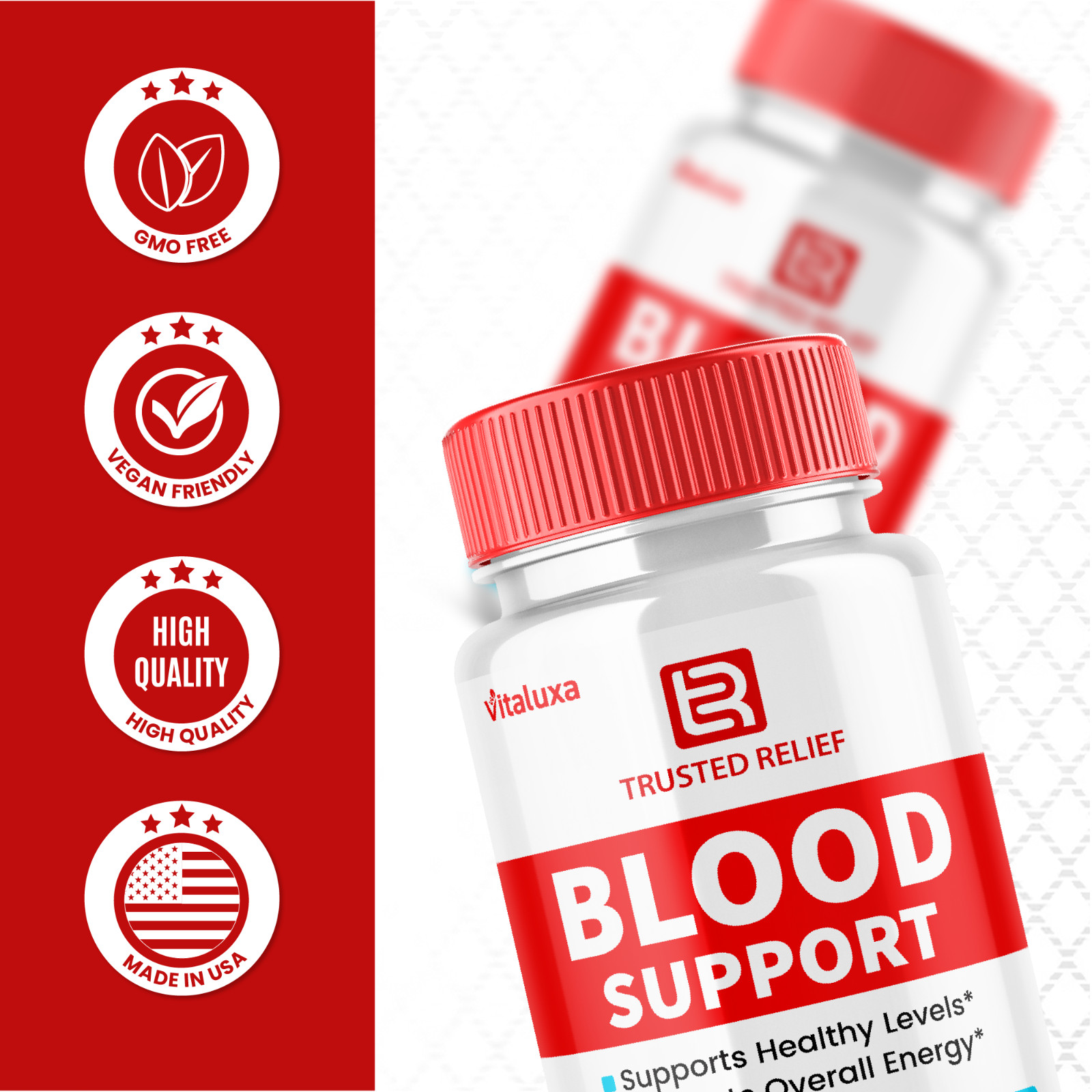 (5 Pack) TrustedRelief Blood Support Pills for Managing Sugar (300 Capsules)