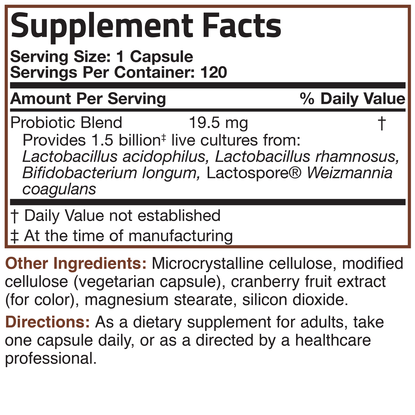 Bronson Multi-Strain Probiotic Digestive Health, 120 Vegetarian Capsules