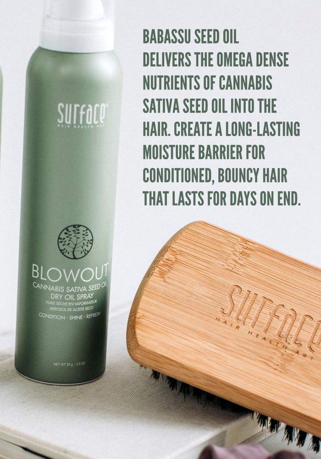 Surface Hair – Blowout Condtioner – Organic Ingredients for Women and Men,