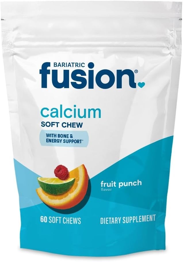 Bariatric Fusion Calcium Soft Chews | Fruit Variety | Cranberry Grap, Strawberry