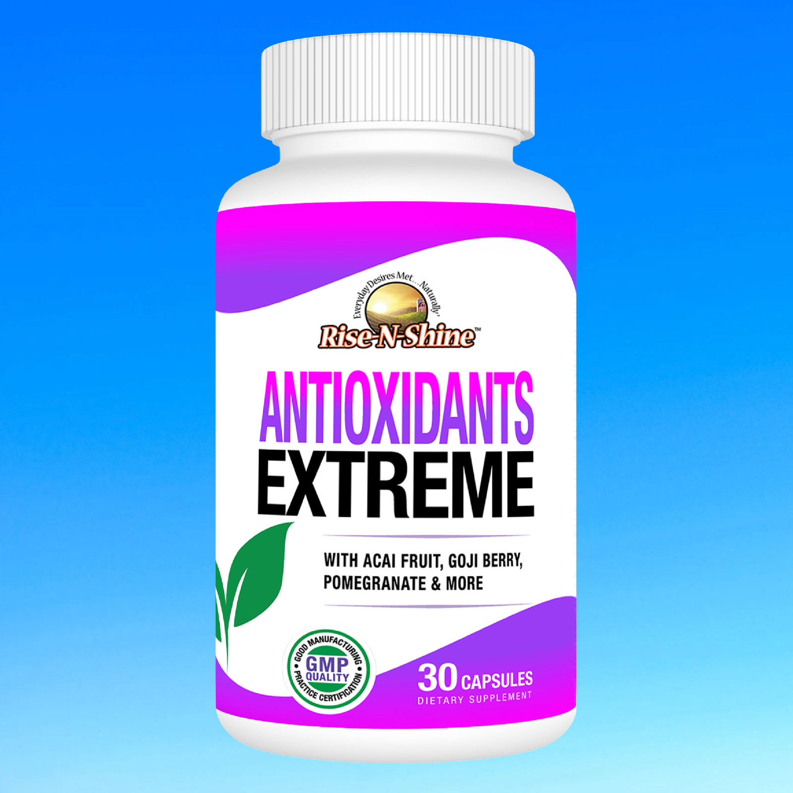 Antioxidant Supplement w/Resveratrol Acai Goji Berry Anti Aging Immune FREE Ship