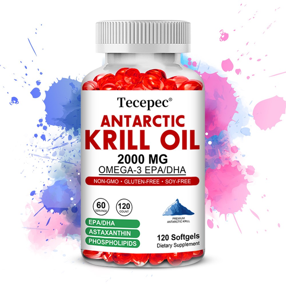 Antarctic Krill Oil Supplements Rich Omega 3 Balanced Heart Health 120 Pills US