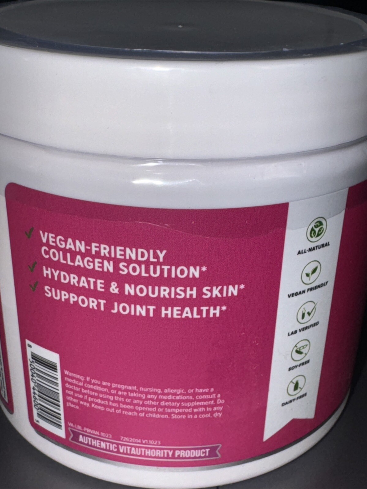 Vitauthority Plant Based Collagen Booster A Hint Of Vainilla .exp.02/26