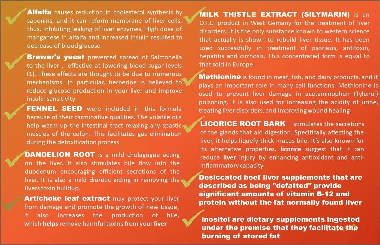 Liver Cleanse & Detox Support Supplement 3000mg with 24 herbs + Milk Thistle