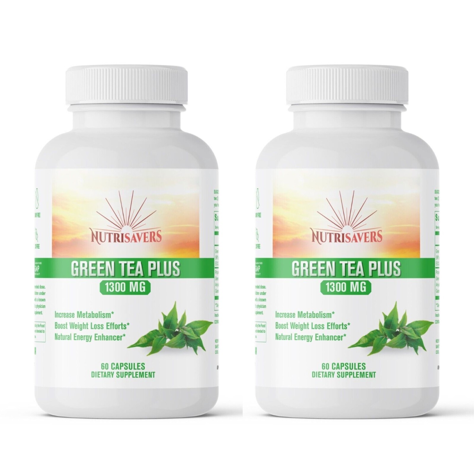 Green Tea Plus Increases Metabolism Boost Weight Loss – 60 Cap, Pack of 2