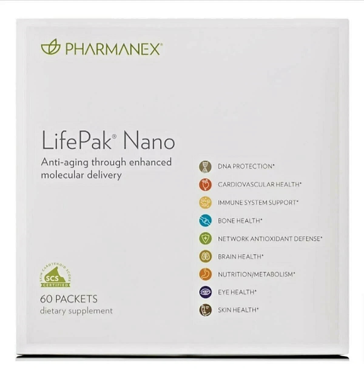 Nu Skin Pharmanex Lifepak Nano, 60 Packets,Exp 01/2027