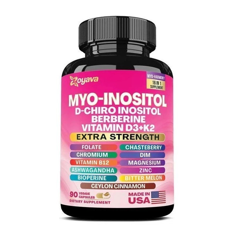 2PCS Myo Inositol & D-Chiro Inositol Supplement for Women, 120 Capsules