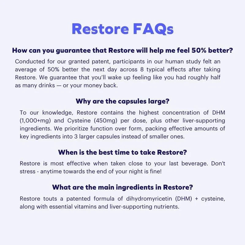 Cheers Restore | Supplement with DHM + L-Cysteine | Feel enhanced after Drink…