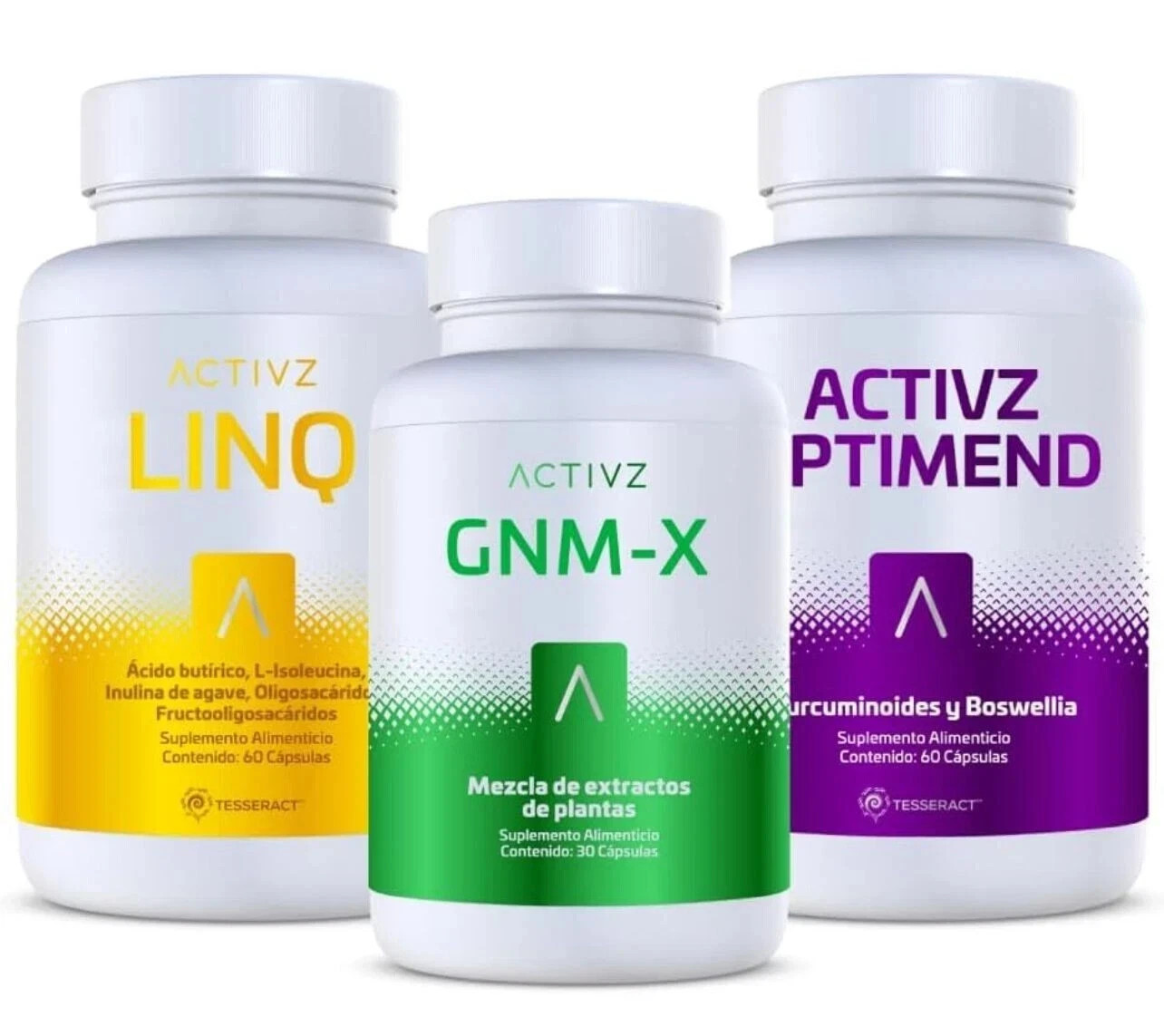 Authentic ACTIVZ TRIFECTA 3 bottle set: 1 GNMX + 1 LINQ + 1 OPTIMEND, ACTIVE .