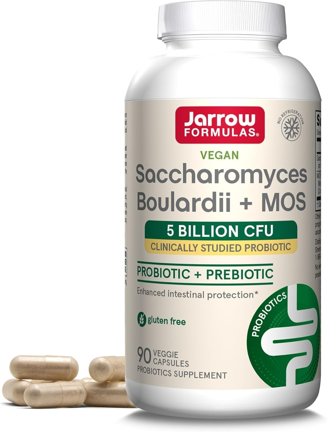 Jarrow Formulas Saccharomyces Boulardii Probiotics + MOS 5 Billion CFU 90 caps