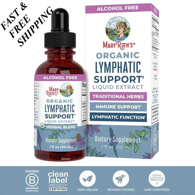 NEW LUXRY Mary Ruth’s Organic Lymphatic Support Liquid Extract,Alcohol Free,30mL