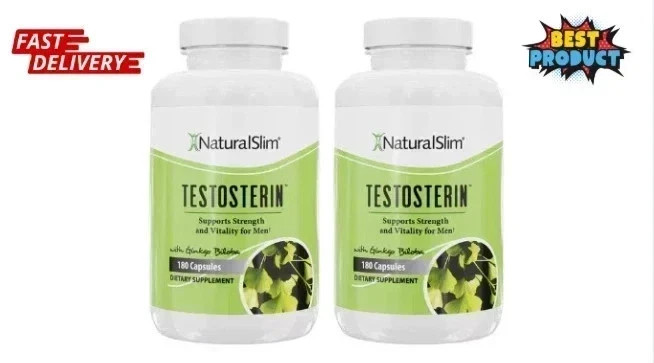 Natural Slim Testosterin Men’s Multivitamins Booster 180 Capsules ( Pack of 2 )