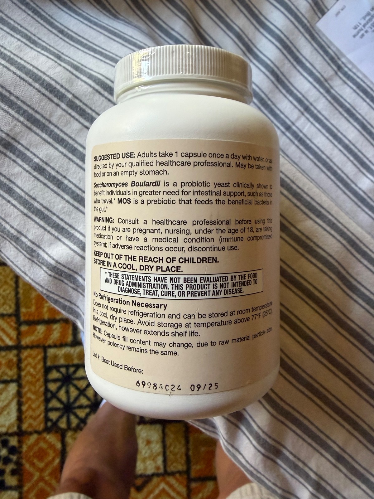 4 x Vegan Saccharomyces Boulardii + MOS, 5 Billion CFU, 90 Veggie Capsules