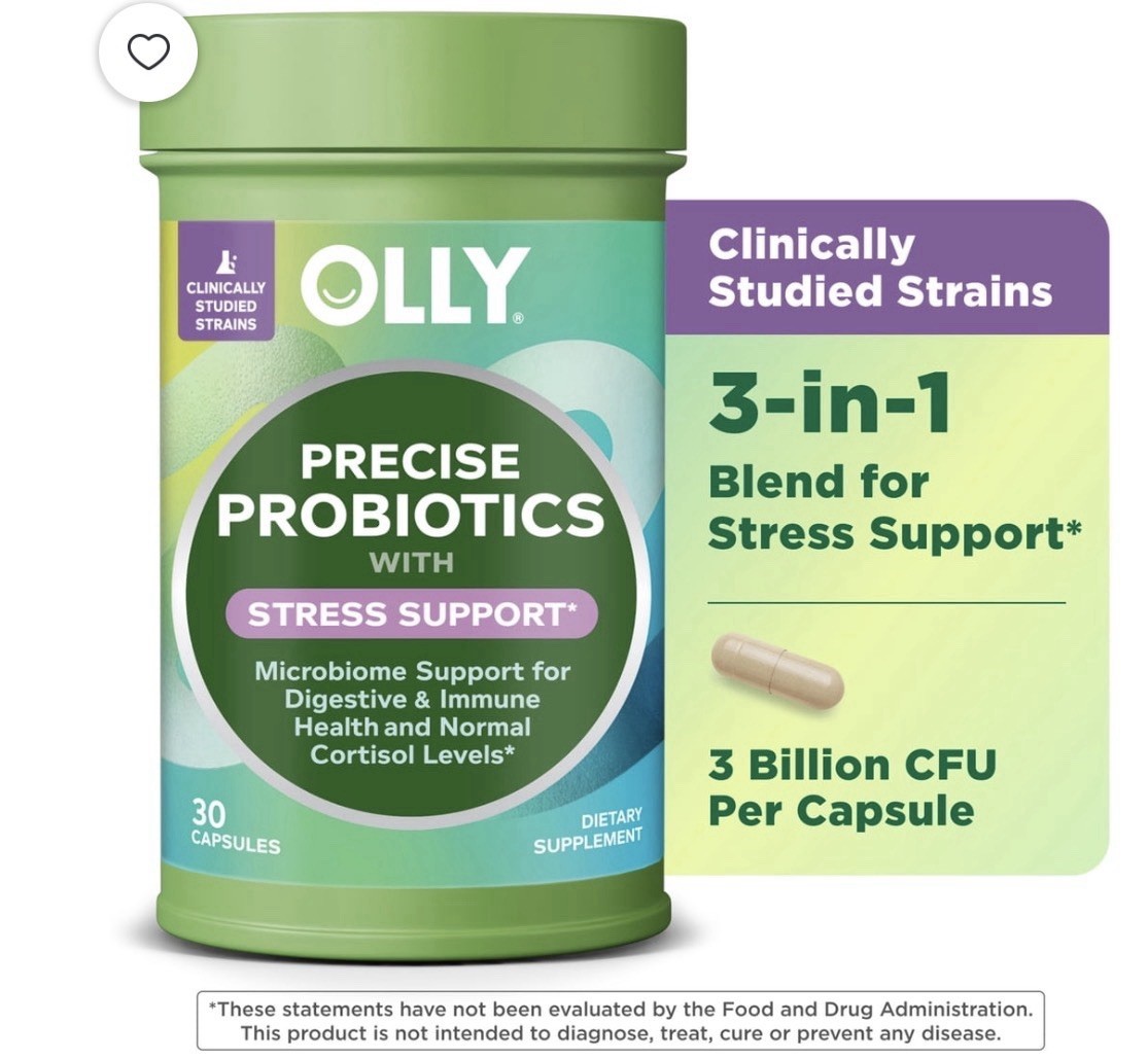 OLLY Precise Probiotics with Stress Support Dietary Supplement..