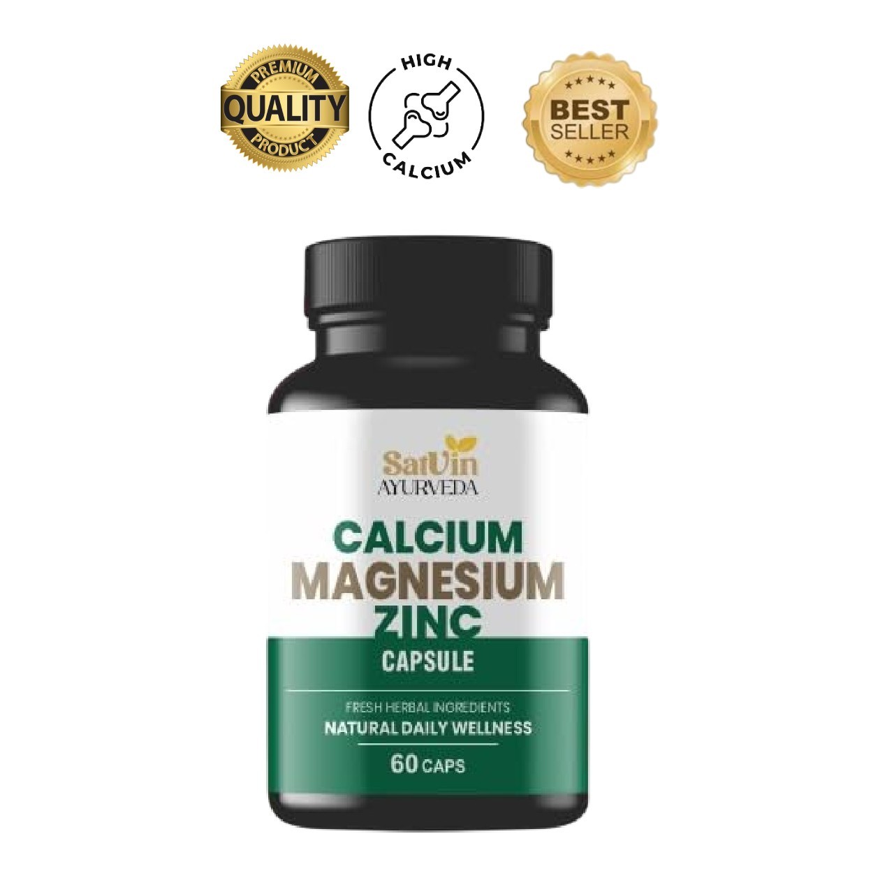 Calcium Magnesium Zinc Bone Joint Immune Support 60 Caps