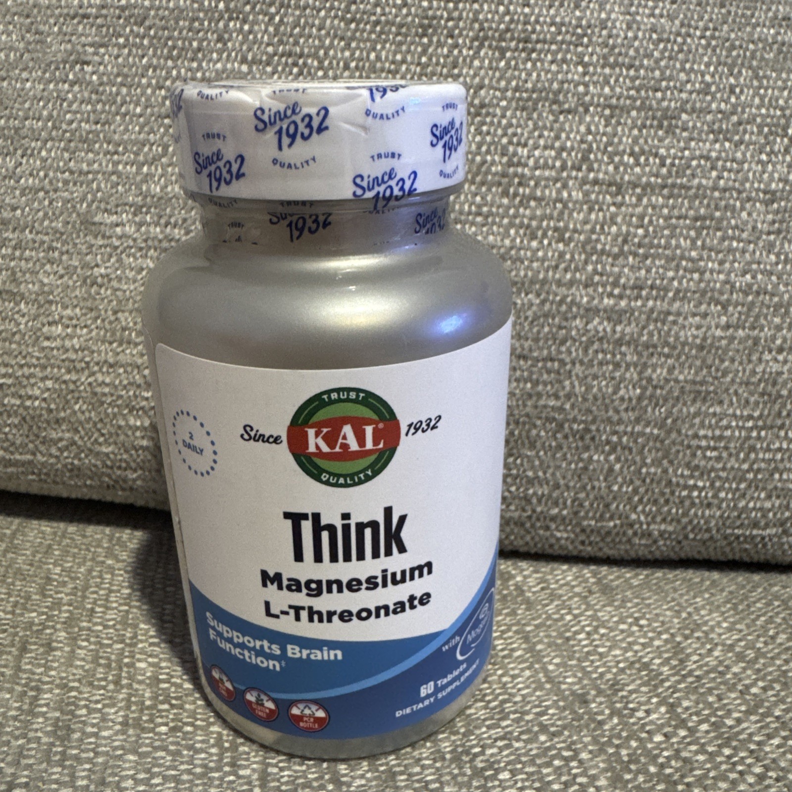 Think, Magnesium L-Threonate, 60 Tablets (72 mg per Tablet)