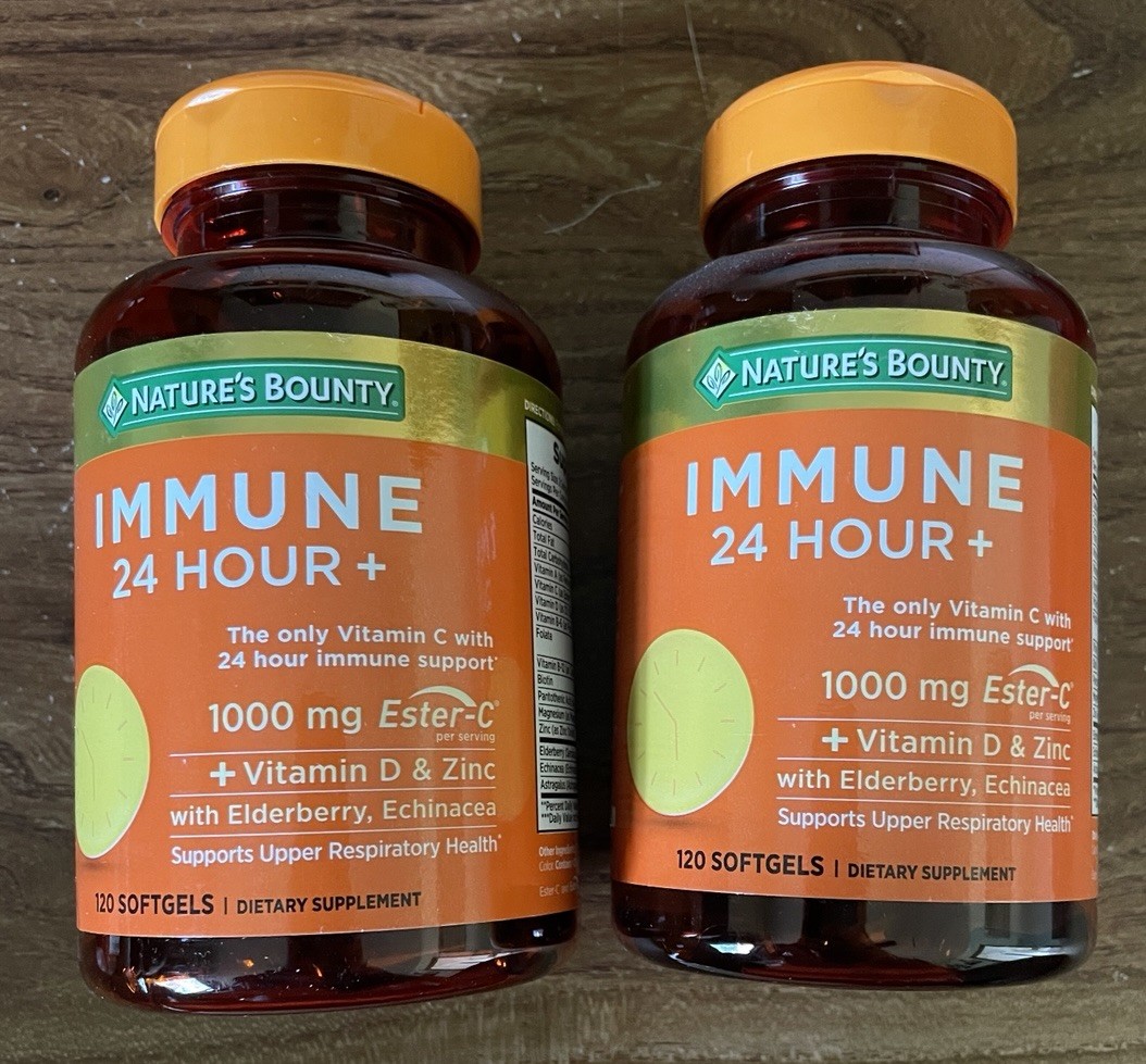 Lot of 2: Nature’s Bounty Immune – Vitamin C – 120 Softgels Per Bottle EXP:08/26
