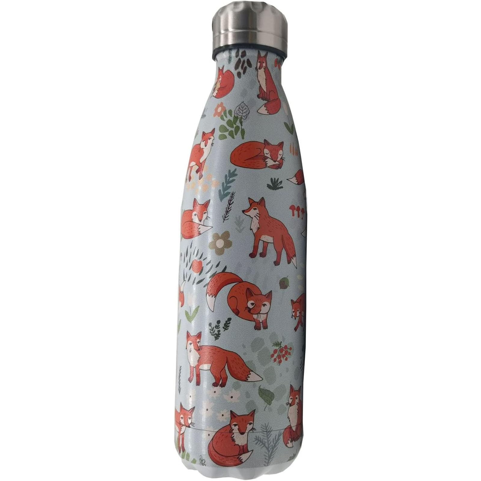 Makachen Fox Insulated Sport Water Bottles Stainless Steel 17 Ounces, Orange