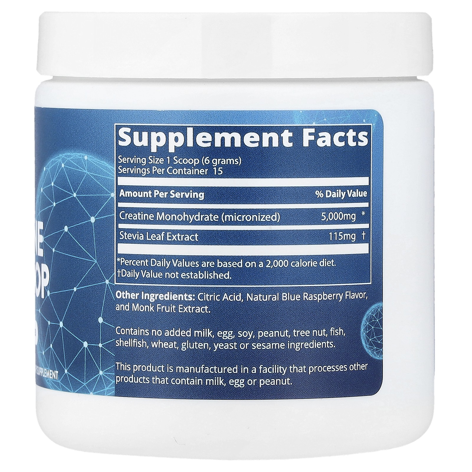 Creatine Dry Scoop, Blue Raspberry, 3.2 oz (90 g)