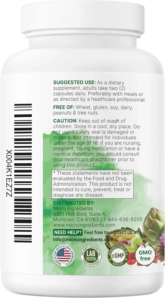 Liver Detox 240 Veggie Capsules 20-in-1 Advanced Complex Liver Cleanse & Repair