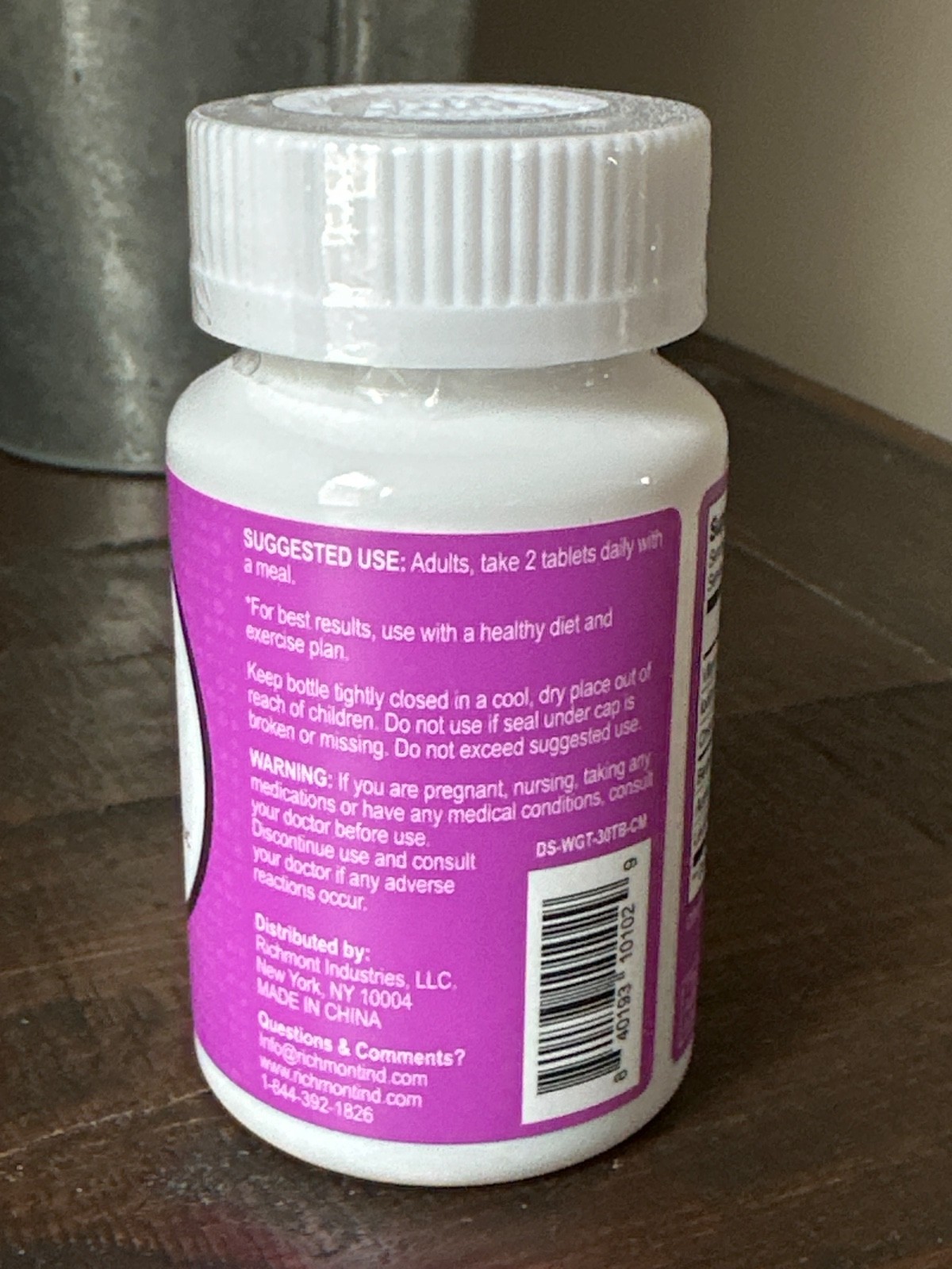 Continuum Weight Management Supplement Tablets with Berberine, 30 Count