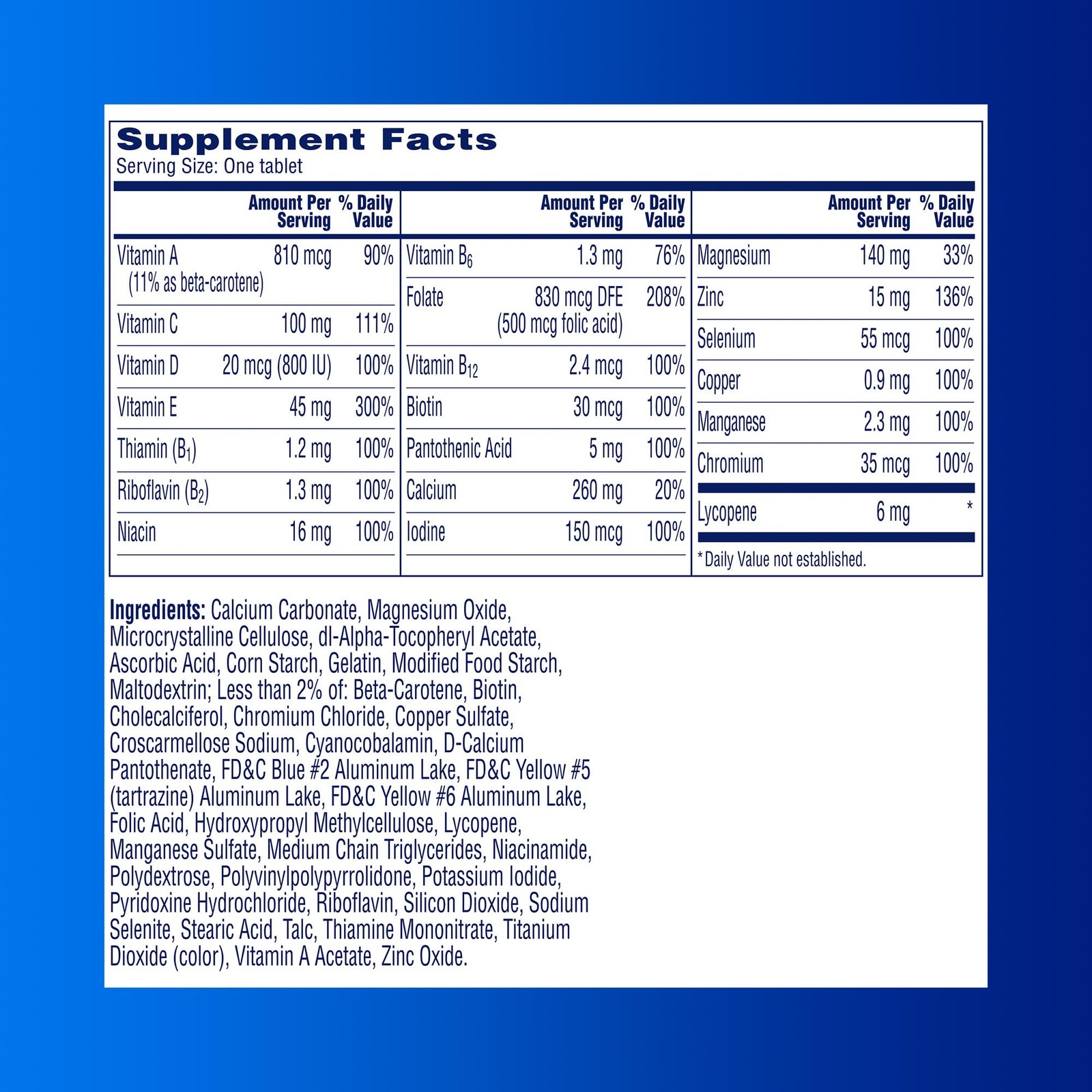 One A Day Men’s Pre-Conception Health Multivitamin to 30 Count (Pack of 1)