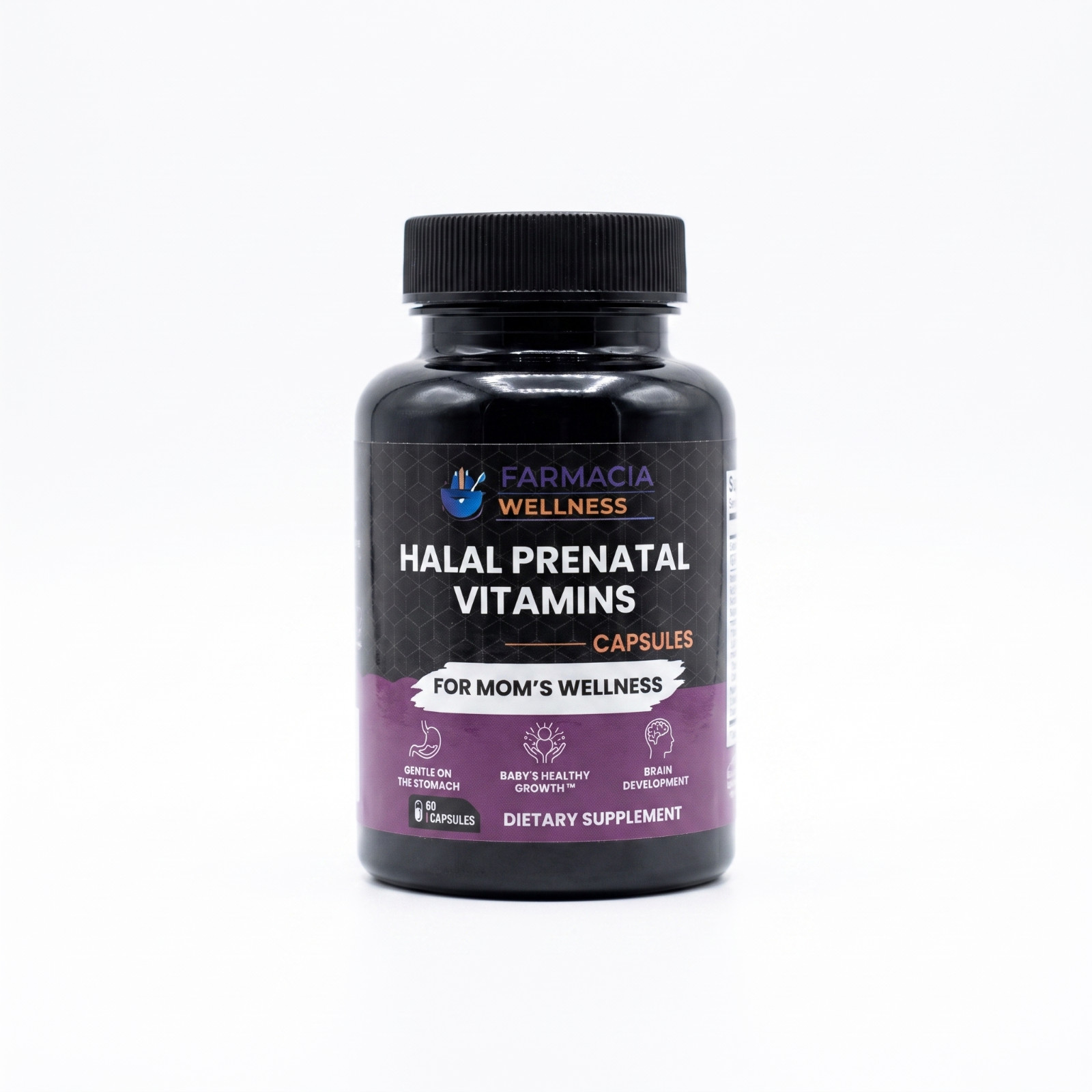 Farmacia Wellness Halal Prenatal Vitamins 60 Capsules Gentle Mom & Baby