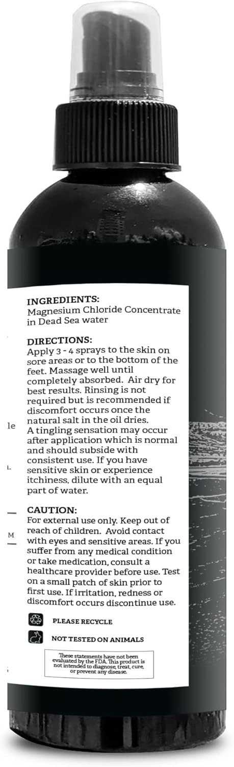 Magnesium Oil Spray – Large 8oz Size – Extra Strength – 100% Pure & Unscented