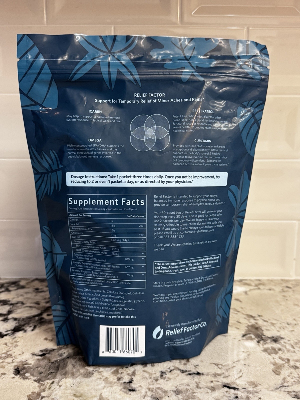 Relief Factor 60 Packets Sealed New