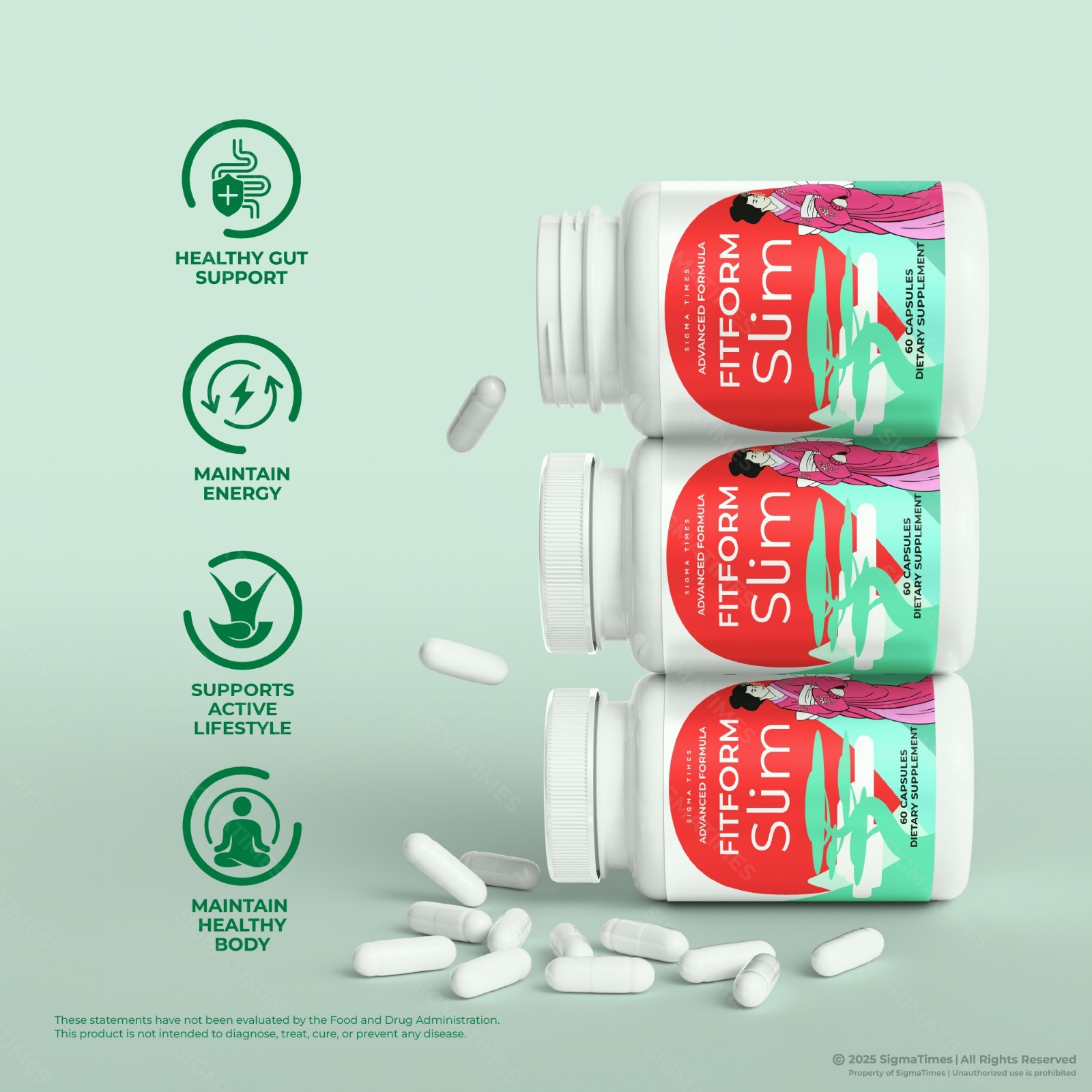 Fitform Slim Capsules – Weight Loss Support, Metabolism & Energy Pills – 5 Pack
