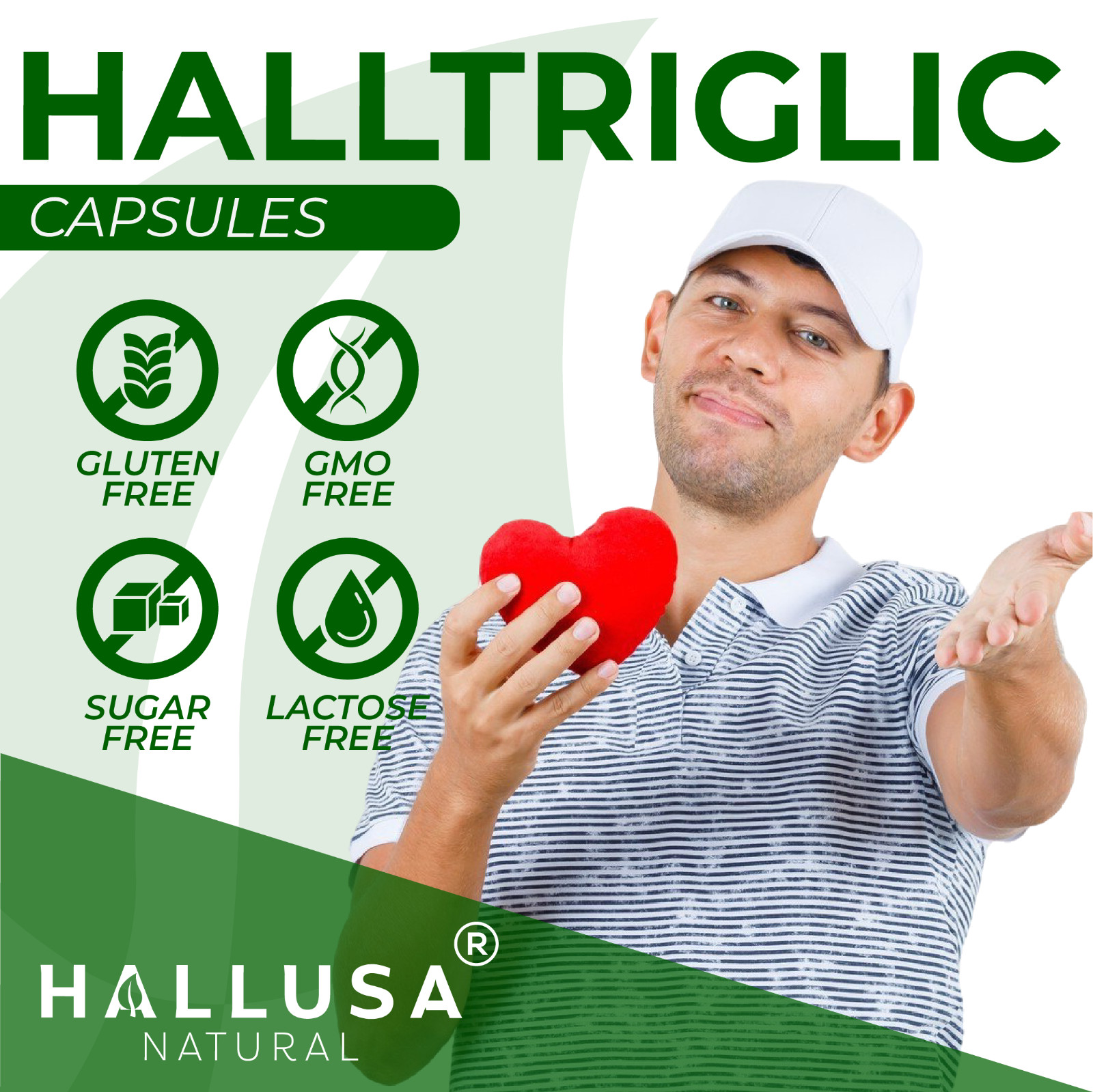 HALLTRIGLIC – Triglycerides & Cholesterol – Cardiovascular Health – 100 Tab