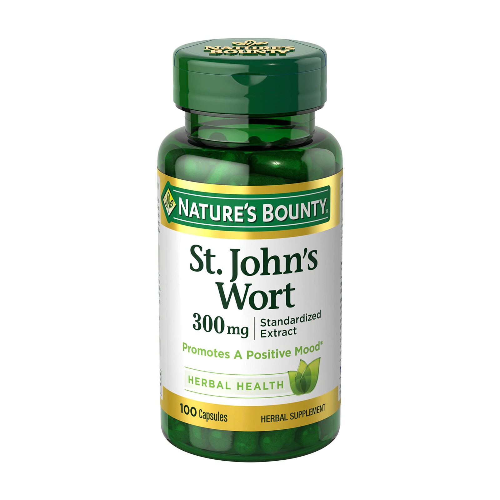 Nature’s Bounty St. John’s Wort 300mg Capsules, Herbal Health Supplement,…